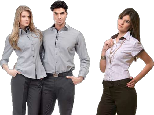 Equipo con uniforme ejecutivo